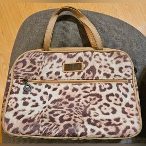 Gigi Hill Los Angeles Zippered Cheeta Print Small Purse Bag